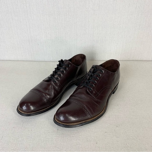 Stacy Adams~Men's Madison Cap Toe Mahogany Oxford~Sz 10.5 - Picture 3 of 15